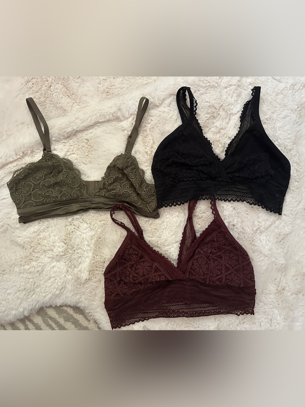Aerie bralettes, size large, sold as a set